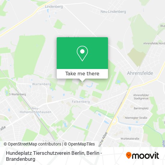 Hundeplatz Tierschutzverein Berlin map