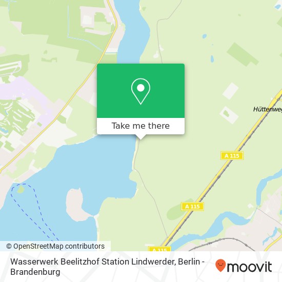 Карта Wasserwerk Beelitzhof Station Lindwerder