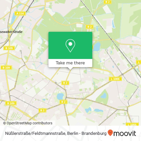 Карта Nüßlerstraße/Feldtmannstraße