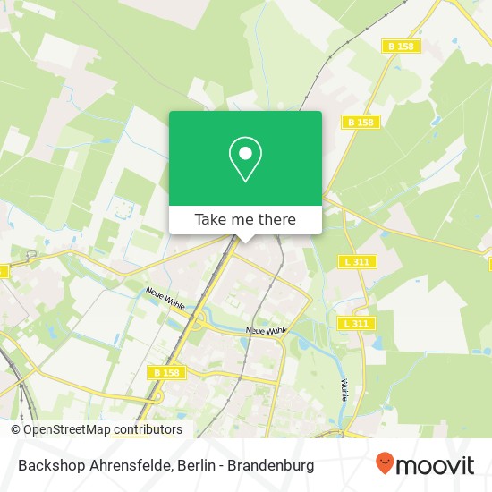 Backshop Ahrensfelde map