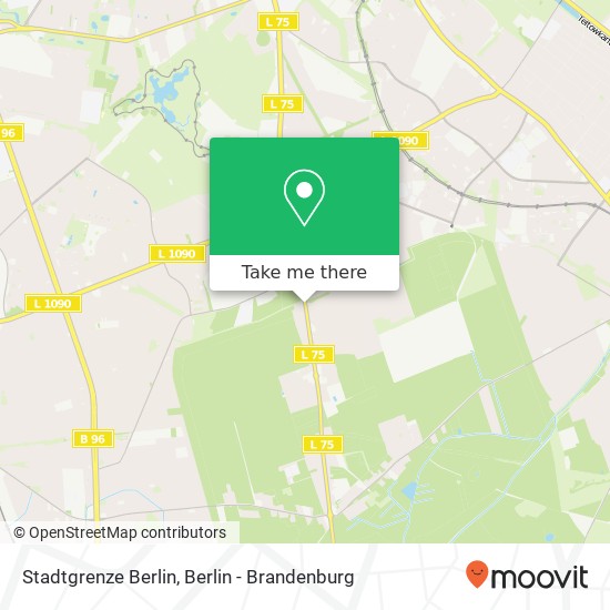 Карта Stadtgrenze Berlin