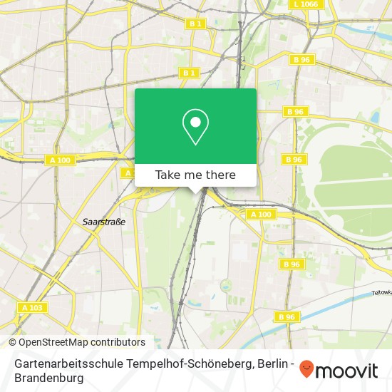 Карта Gartenarbeitsschule Tempelhof-Schöneberg
