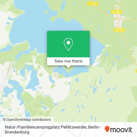 Natur- / Familiencampingplatz Pehlitzwerder map