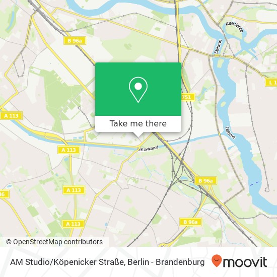 Карта AM Studio/Köpenicker Straße