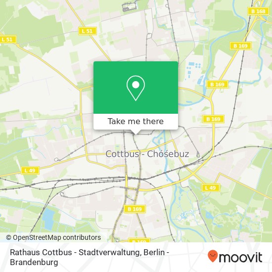 Rathaus Cottbus - Stadtverwaltung map