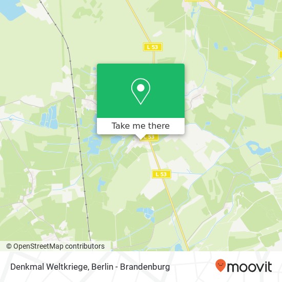 Denkmal Weltkriege map