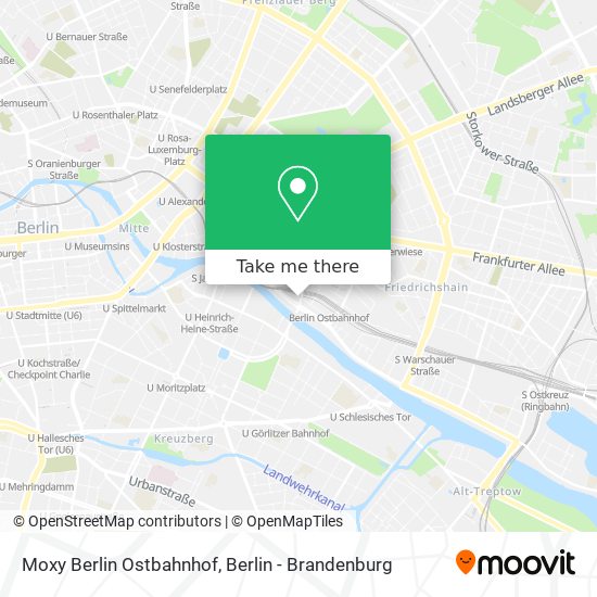 Карта Moxy Berlin Ostbahnhof