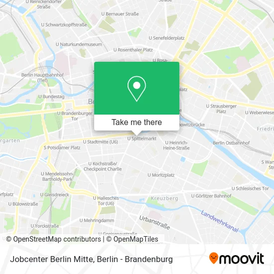 Jobcenter Berlin Mitte map