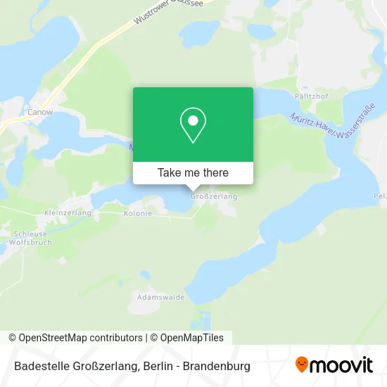 Карта Badestelle Großzerlang