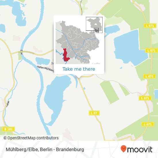Mühlberg/Elbe map