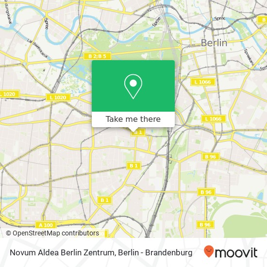 Novum Aldea Berlin Zentrum map