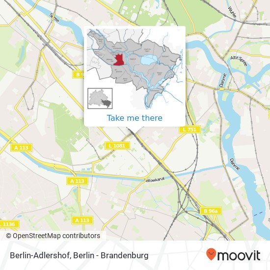 Berlin-Adlershof map