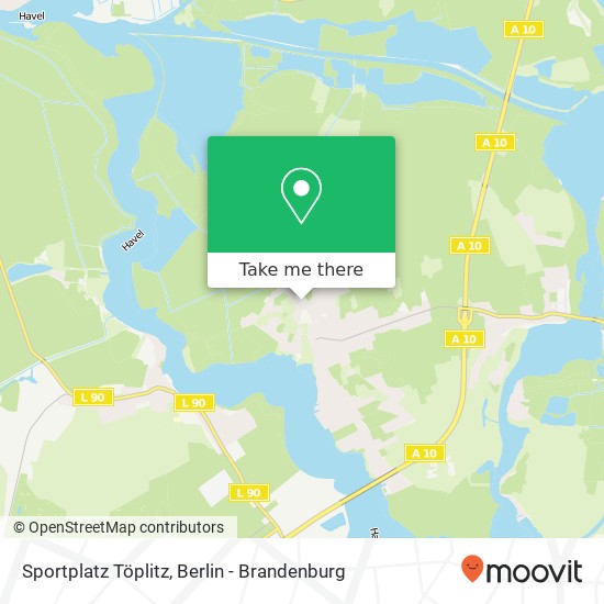 Sportplatz Töplitz map