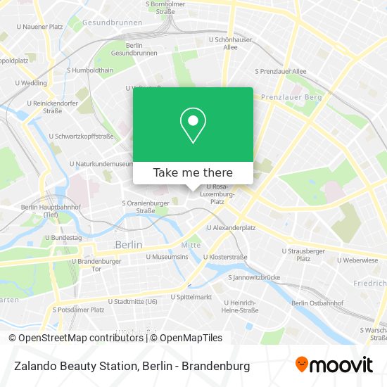 Zalando Beauty Station map