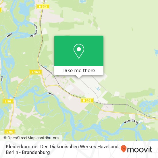 Карта Kleiderkammer Des Diakonischen Werkes Havelland
