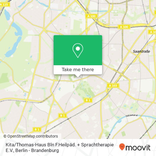 Kita / Thomas-Haus Bln F.Heilpäd. + Sprachtherapie E.V. map