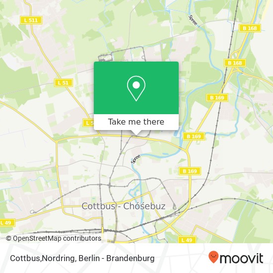 Карта Cottbus,Nordring