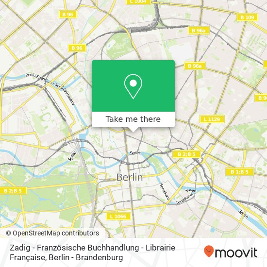 Zadig - Französische Buchhandlung - Librairie Française map