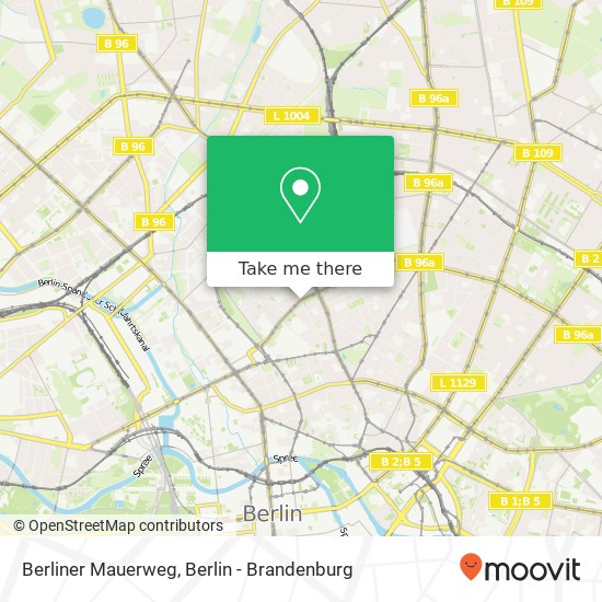 Berliner Mauerweg map