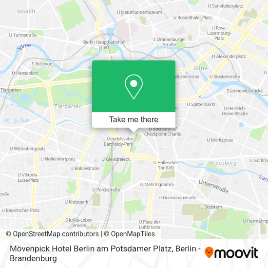 Карта Mövenpick Hotel Berlin am Potsdamer Platz