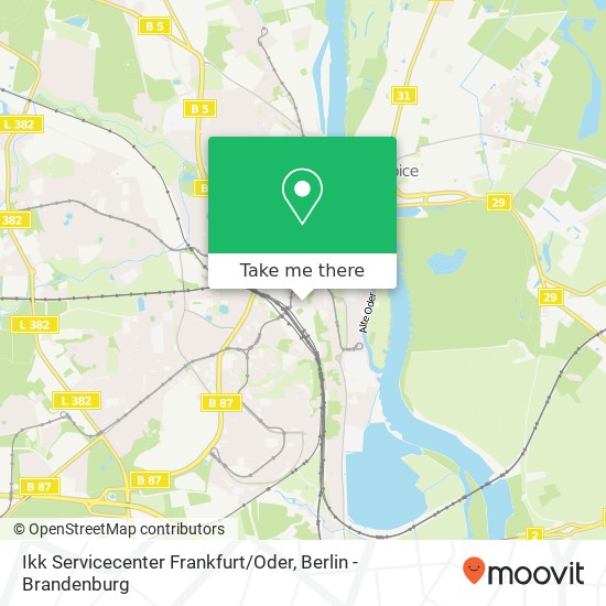 Карта Ikk Servicecenter Frankfurt / Oder