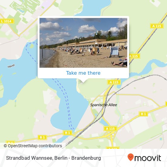 Карта Strandbad Wannsee