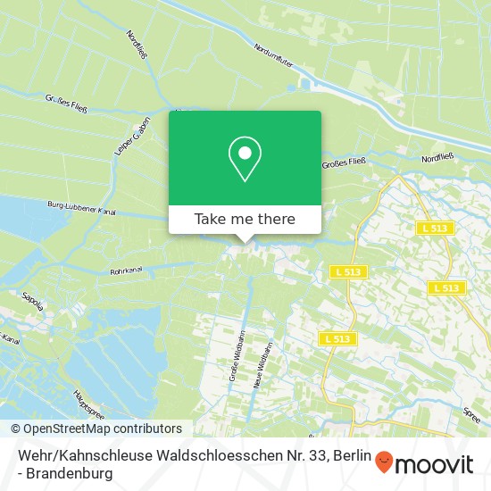 Wehr / Kahnschleuse Waldschloesschen Nr. 33 map