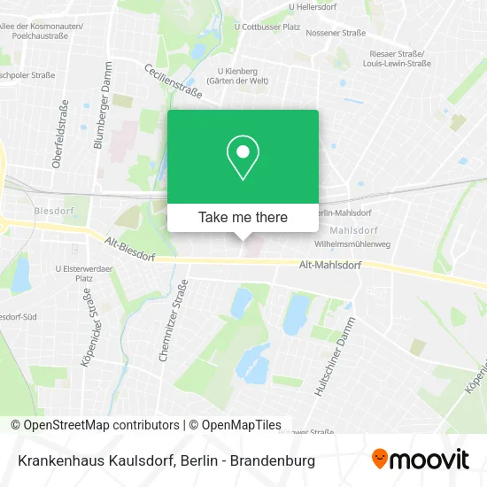 Карта Krankenhaus Kaulsdorf