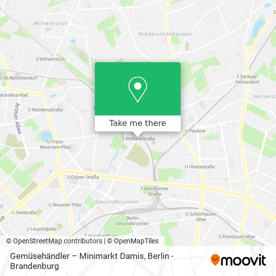 Карта Gemüsehändler – Minimarkt Damis