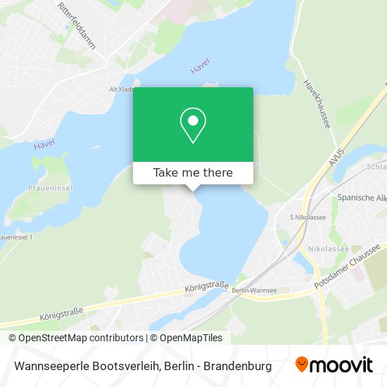 Карта Wannseeperle Bootsverleih