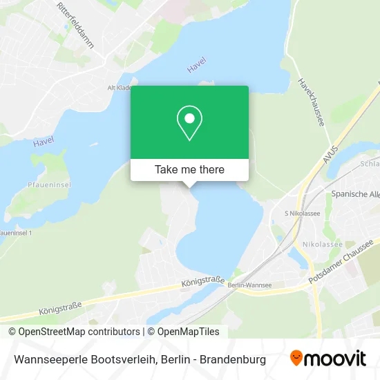 Карта Wannseeperle Bootsverleih