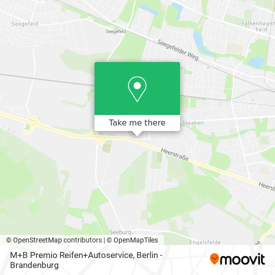 Карта M+B Premio Reifen+Autoservice