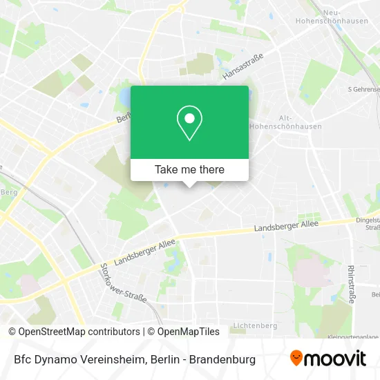 Карта Bfc Dynamo Vereinsheim
