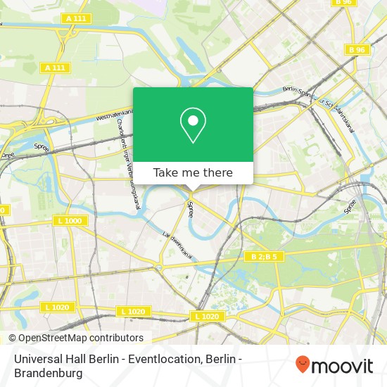Universal Hall Berlin - Eventlocation map