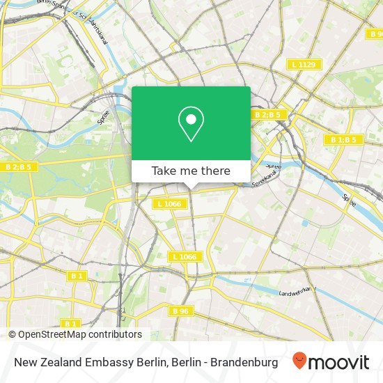 New Zealand Embassy Berlin map