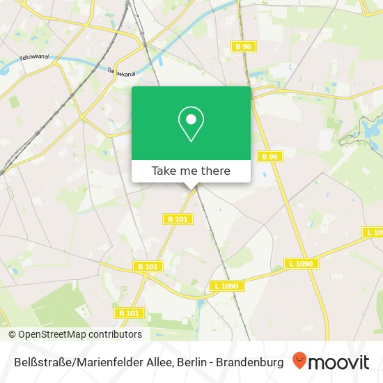 Карта Belßstraße/Marienfelder Allee