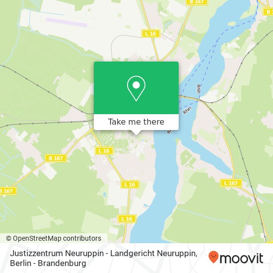 Карта Justizzentrum Neuruppin - Landgericht Neuruppin