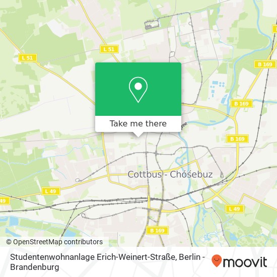 Карта Studentenwohnanlage Erich-Weinert-Straße