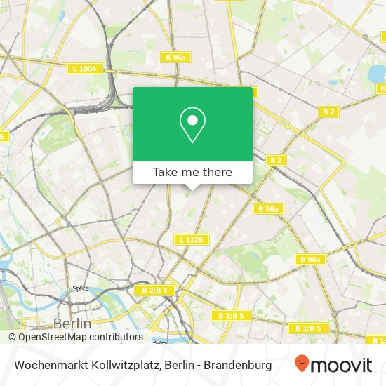 Карта Wochenmarkt Kollwitzplatz