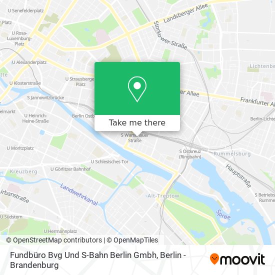 Карта Fundbüro Bvg Und S-Bahn Berlin Gmbh