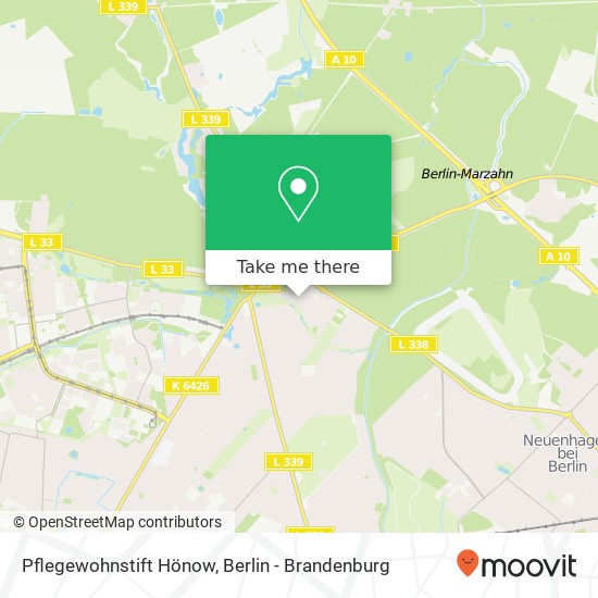 Pflegewohnstift Hönow map