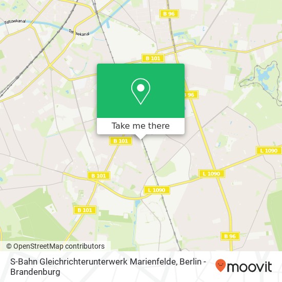 S-Bahn Gleichrichterunterwerk Marienfelde map