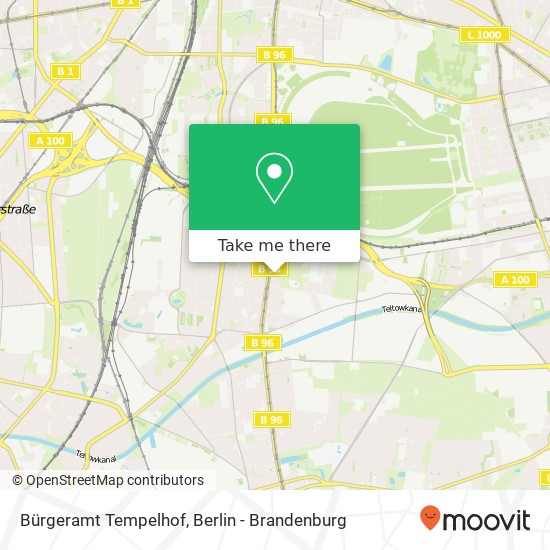 Bürgeramt Tempelhof map