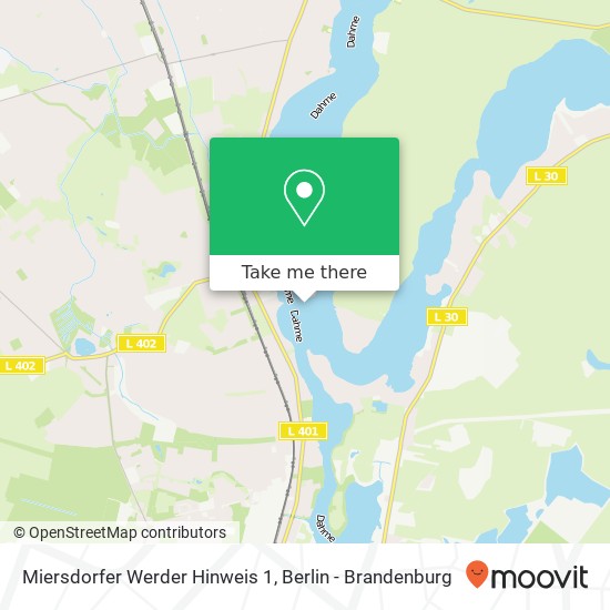 Карта Miersdorfer Werder Hinweis 1