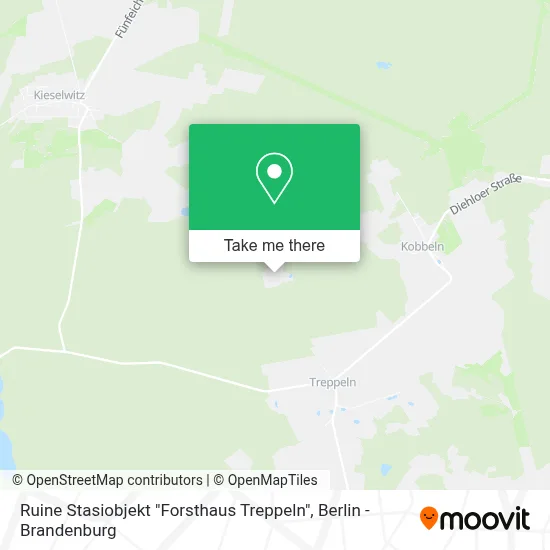Ruine Stasiobjekt "Forsthaus Treppeln" map