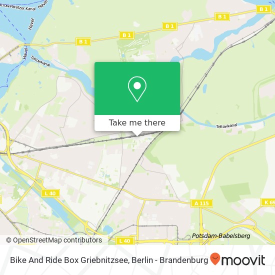 Bike And Ride Box Griebnitzsee map