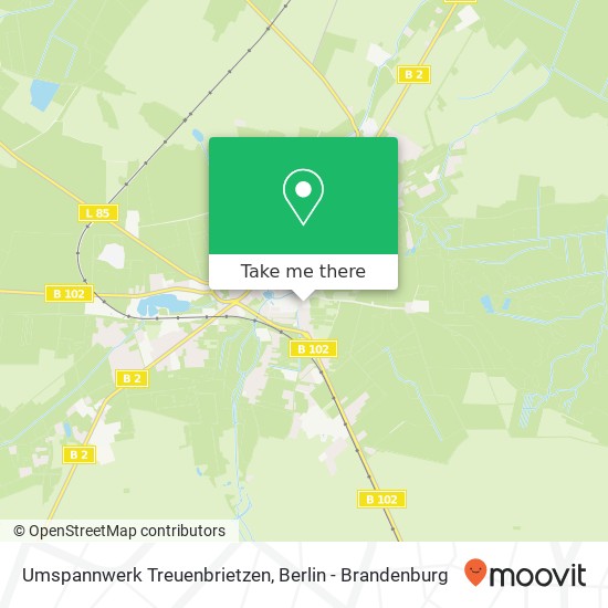 Umspannwerk Treuenbrietzen map