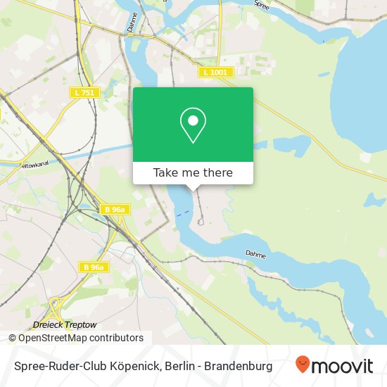 Карта Spree-Ruder-Club Köpenick