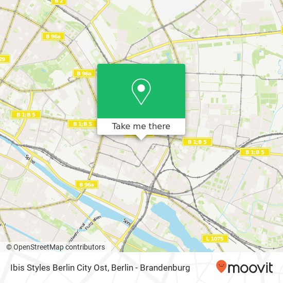 Ibis Styles Berlin City Ost map