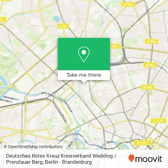 Карта Deutsches Rotes Kreuz Kreisverband Wedding / Prenzlauer Berg